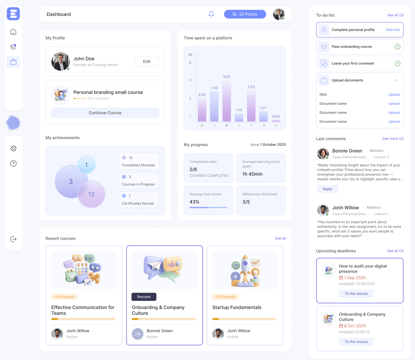 Educational platform overview